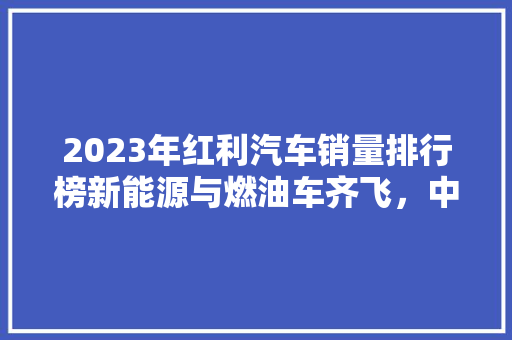 2023年红利汽车销量排行榜新能源与燃油车齐飞，中国汽车市场迎来新篇章  第1张