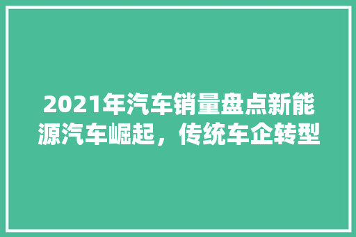 2021年汽车销量盘点新能源汽车崛起，传统车企转型正当时  第1张