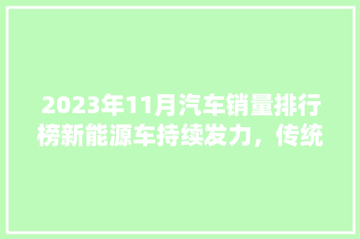 2023年11月汽车销量排行榜新能源车持续发力，传统车企转型升级