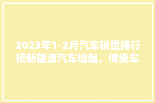 2023年1-2月汽车销量排行榜新能源汽车崛起，传统车企面临挑战