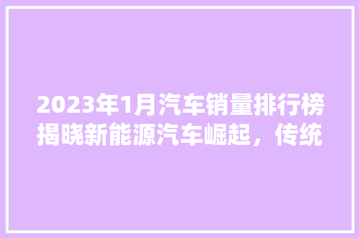 2023年1月汽车销量排行榜揭晓新能源汽车崛起，传统车企面临挑战