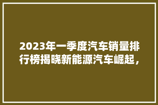 2023年一季度汽车销量排行榜揭晓新能源汽车崛起，传统车企面临挑战  第1张