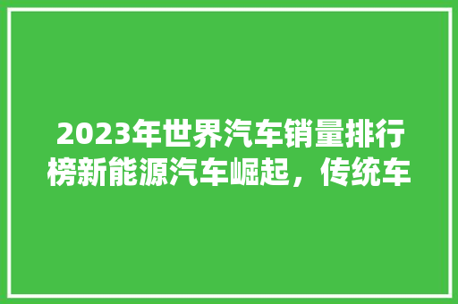 2023年世界汽车销量排行榜新能源汽车崛起，传统车企面临挑战  第1张