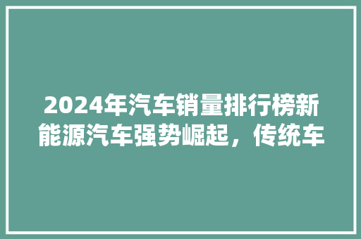 2024年汽车销量排行榜新能源汽车强势崛起，传统车企面临挑战  第1张