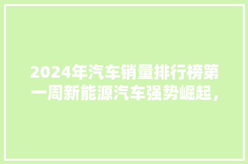 2024年汽车销量排行榜第一周新能源汽车强势崛起，传统燃油车面临挑战