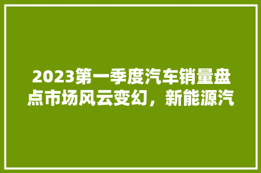 2023第一季度汽车销量盘点市场风云变幻，新能源汽车崛起