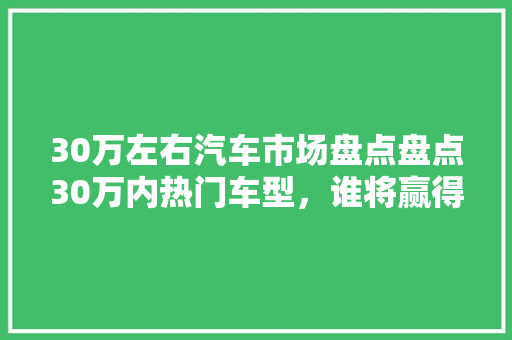 30万左右汽车市场盘点盘点30万内热门车型，谁将赢得您的青睐