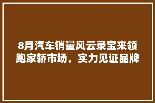 8月汽车销量风云录宝来领跑家轿市场，实力见证品牌魅力