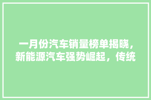 一月份汽车销量榜单揭晓，新能源汽车强势崛起，传统燃油车面临挑战  第1张