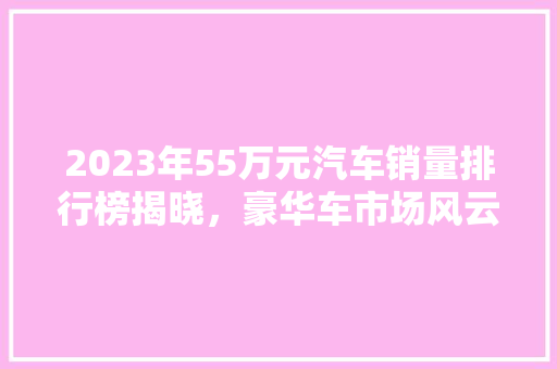 2023年55万元汽车销量排行榜揭晓，豪华车市场风云再起  第1张