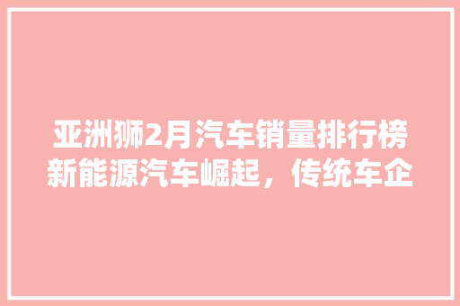 亚洲狮2月汽车销量排行榜新能源汽车崛起，传统车企面临挑战