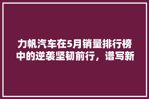 力帆汽车在5月销量排行榜中的逆袭坚韧前行，谱写新篇章  第1张